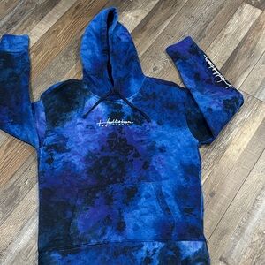 Hollister Blue and Black Tie-Dye Men’s Hoodie